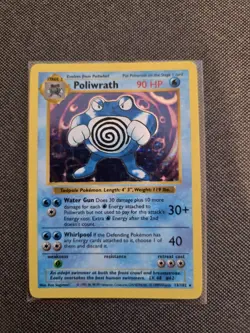 Poliwrath Holo Rare Pokemon TCG Card 13/102 Base Set Shadowless - Image 1