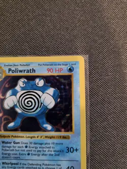 Poliwrath Holo Rare Pokemon TCG Card 13/102 Base Set Shadowless - Image 4