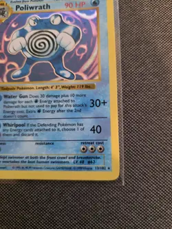 Poliwrath Holo Rare Pokemon TCG Card 13/102 Base Set Shadowless - Image 5