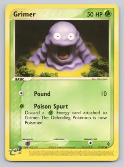 Grimer 57/97 EX Dragon Yuka Morii Clay Art Pokemon Card - Image 1