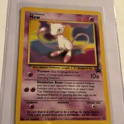 Vintage Mew Black Star Promo 8 Pokemon Card Non-Holo 1999 Mint - Image 2
