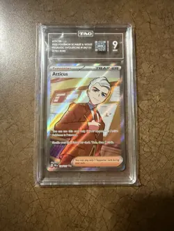 Atticus Trainer 134/131 Ultra Rare Pokemon Card TAG 9 - Image 1
