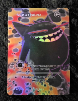 Pokederp Halloween Shadowbud Holo Gengar 27/36 Custom Derpy Card - Image 1