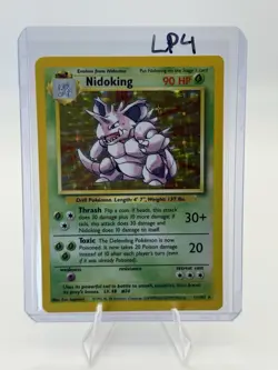 Pokemon TCG Nidoking Base Set Holo Unlimited Rare Card 11/102 LP Condition - Image 1