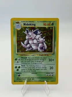 Pokemon TCG Nidoking Base Set Holo Unlimited Rare Card 11/102 LP Condition - Image 2