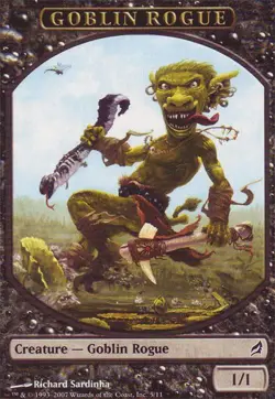 MTG 10 Goblin Rogue Token, Moderate Play, English Lorwyn - Image 1