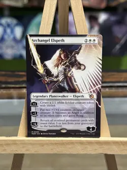 MTG *Archangel Elspeth Borderless X1* March of the Machines Magic the Gathering - Image 1