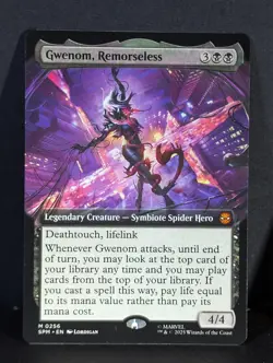 MTG Spider-Man MYTHIC 0256 Gwenon, Remorseless Borderless - Image 1