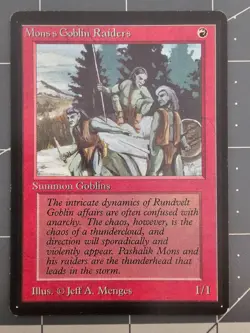 MTG ⭐ Beta Edition ⭐ Mons's Goblin Raiders ⭐ Vintage Legacy ⭐ NM - Image 1