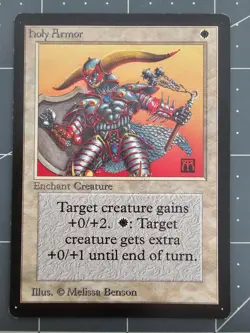 MTG ⭐ Beta Edition ⭐ Holy Armor ⭐ Vintage Legacy ⭐ NM - Image 1