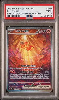 2023 POKEMON PAL EN-PALDEA EVOLVED SPECIAL ILLUSTRATION RARE CHI-YU EX PSA 9 - Image 1
