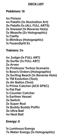 Palafin Ex "Hero's Spirit" - Pokemon TCG - "OutTheBox"TCG Custom Standard Deck - Image 3