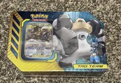 NEW Pokemon Power Partnerships Lucario & Melmetal GX Tag Team Tin Sealed Rare 820650806322 - Image 1