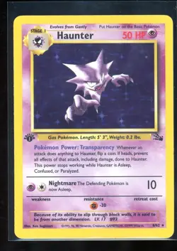 Pokemon TCG 1st First Edition Haunter Holo 6/62 Fossil Set 1999 WOTC Vintage NM - Image 1
