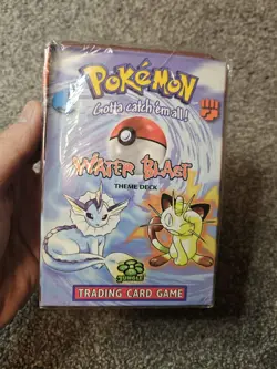 Pokemon Theme Deck 1999 WOTC Water Blast Theme Factory Sealed w/ defect box 742818060189 - Image 1