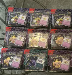 LOT OF 9 Pokemon Paldean Fates Tech Sticker Collection 3 Pack blister NEW SEALED - Image 1