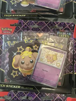LOT OF 9 Pokemon Paldean Fates Tech Sticker Collection 3 Pack blister NEW SEALED - Image 5