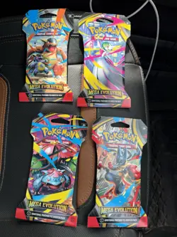 Pokemon TCG: (4) Mega Evolution Sleeved Booster Packs - Random Art - Lot of 4 - Image 1