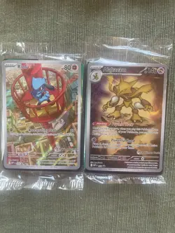 Alakazam 009 and Riolu 010 Black Star Promo Pokemon Center stamp - SEALED 🔥 - Image 1