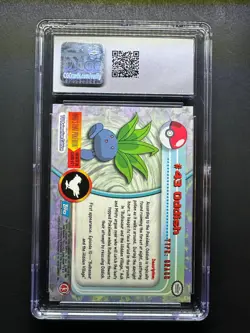topps Pokemon TV Animation Edition Series 1 Rainbow Foil #42 Oddish CGC 10 - Image 2