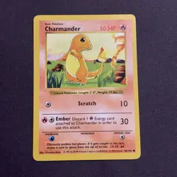 Pokemon Charmander 046/102 1999 Base Set (Shadowless) Regular - Image 1