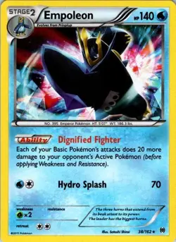 Pokemon TCG Empoleon BREAKthrough 38/162 Holo Rare NM Mint Pack Fresh - Image 1