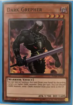 YuGiOh Dark Grepher Super Rare 1st Edition DASA-EN042 - Image 1