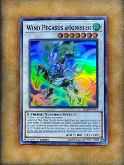 Yugioh Wind Pegasus @Ignister IGAS-EN042 Super Rare 1st Ed NM - Image 1
