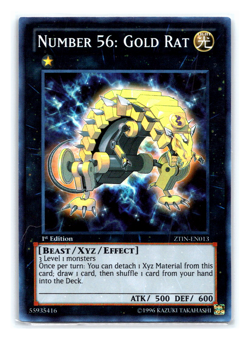 Number 56: Gold Rat - ZTIN-EN013 - Super Rare - 1st Edition - Yugioh - Image 1