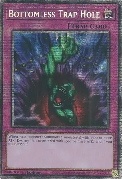Yugioh! Bottomless Trap Hole - MP25-EN018 - Starlight Rare - 1st Edition Near Mi - Image 1
