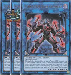 Yugioh! 3x Xtra HERO Cross Crusader RA04-EN076 Ultimate Rare 1st Ed NM - Image 1