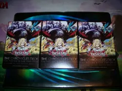 3x Yu-Gi-Oh! The Chronicles Deck The Fallen & The Virtuous Factory Sealed - Image 1