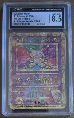 CGC 8.5 Ancient Mew 2000 Movie Promo Holographic Pokemon Card - Image 1
