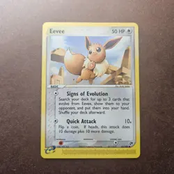 Eevee 63/100 Pokemon EX Sandstorm Card Regular Unlimited - NM - Image 1