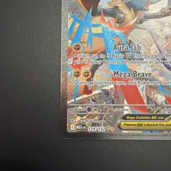 Mega Lucario EX 179/132 Full Art Rare Near Mint Fresh Pull Pokemon Card - Image 5