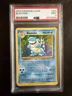 Blastoise Trading Card Game Holo PSA 9 Mint 003/034 Classic - Image 1