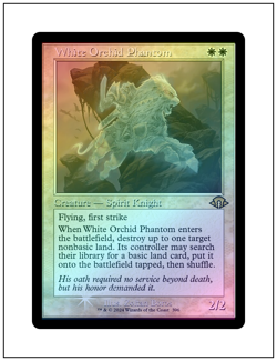 1x White Orchid Phantom, Retro Frame Foil, Magic MTG NM - Image 1