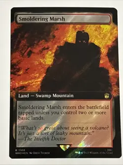 MTG Doctor Who Smoldering Marsh Extended Art Surge Foil 1108 NM Rare - Image 1