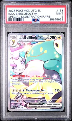 2025 POKEMON JTG EN-JOURNEY TOGETHER #183 IONO'S BELLIBOLT EX PSA 9 - Image 1