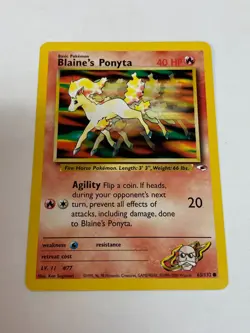 Blaine's Ponyta 63/132 Pokemon Gym Heroes Unlimited NM/MINT 2000 box-S4 - Image 1