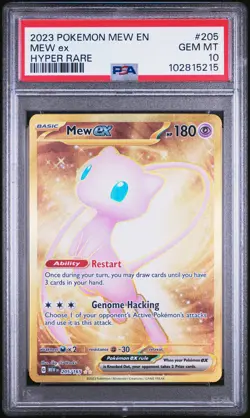 2023 POKEMON MEW EN-151 HYPER RARE #205 MEW EX PSA 10 - Image 1