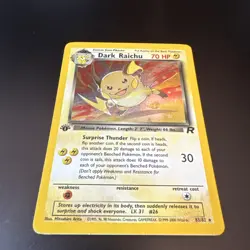 Pokemon- Team Rocket 83/82 SECRET RARE - 1st EDITION DARK RAICHU HOLO- NM - Image 2