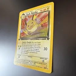 Pokemon- Team Rocket 83/82 SECRET RARE - 1st EDITION DARK RAICHU HOLO- NM - Image 3