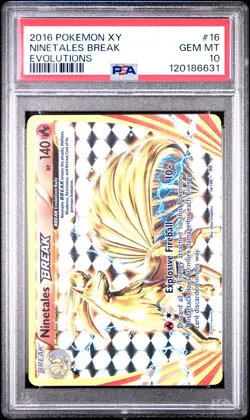 2016 POKEMON XY EVOLUTIONS #16 NINETALES BREAK PSA 10 - Image 1