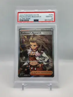 Pokemon TCG - Professor's Research 240/198 SVI Full Art Ultra Rare PSA 10 GEM MT - Image 3