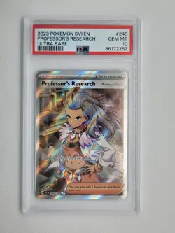 Pokemon TCG - Professor's Research 240/198 SVI Full Art Ultra Rare PSA 10 GEM MT - Image 5
