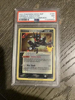 Pokemon TCG Greninja Gold Star SWSH144 Celebrations Black Star Promo Card Sealed - Image 1