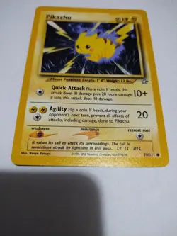 Mint Pokemon Pikachu 70/111 Neo Genesis Common Pokemon Card Unlimited Vintage - Image 1