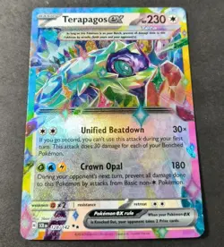 Pokemon Stellar Crown Terapagos EX Ultra Rare Card 128/142 NM - Image 1