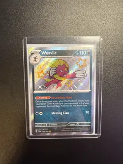 Pokemon TCG Weavile Scarlet & Violet Paldean Fates Holo Shiny Rare Card 183/091 - Image 3